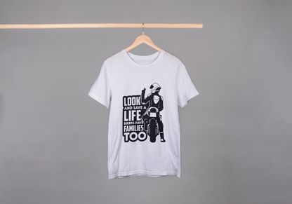 Look & Save a Life" Oversized Graphic Tee – French Terry 220 GSM