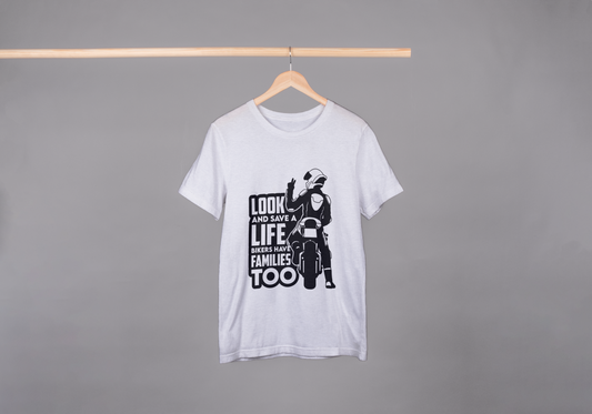 Look & Save a Life" Oversized Graphic Tee – French Terry 220 GSM