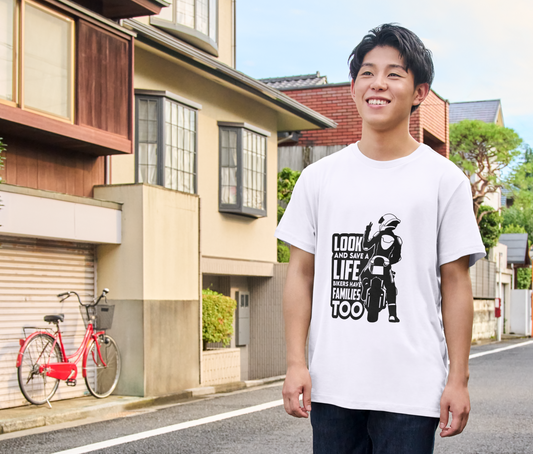 Look & Save a Life" Oversized Graphic Tee – French Terry 220 GSM
