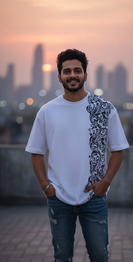 "Unwavering" Graphic Tee (White & Grey)