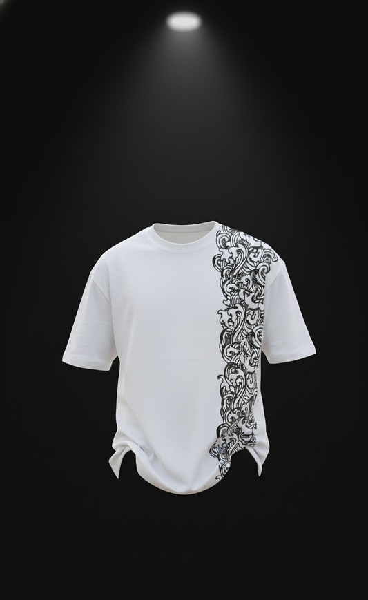 "Unwavering" Graphic Tee (White & Grey)